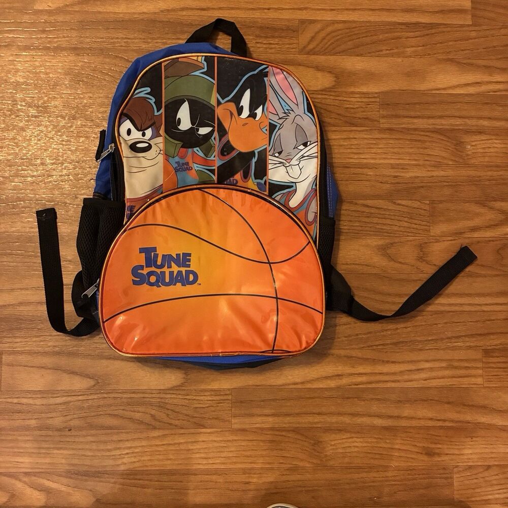 Tune Squad Space Jam Backpack Looney Tunes Bugs Bunny Pattern 17”x12”.